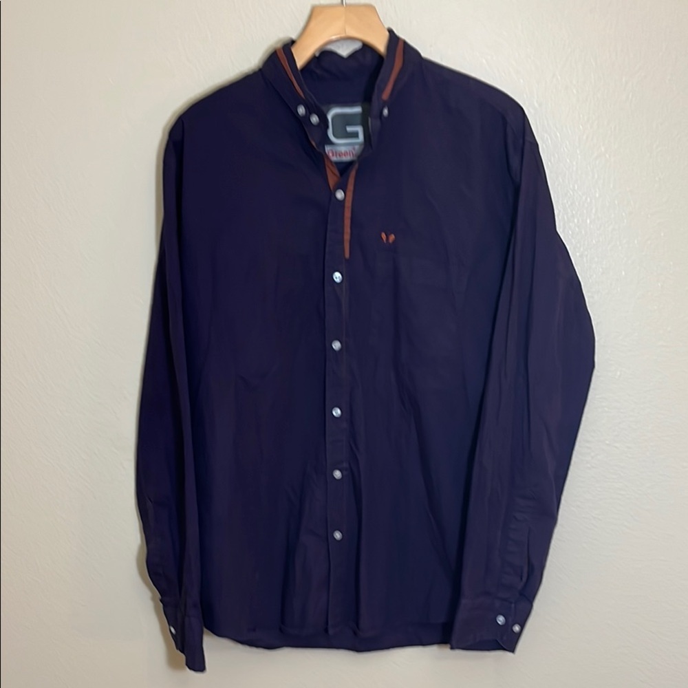 Greenwood Men's Button Down Purple Shirt